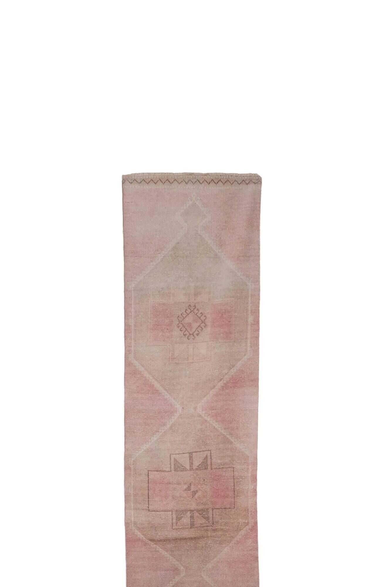 Vintage Turkish hallway rug 92x840 cm