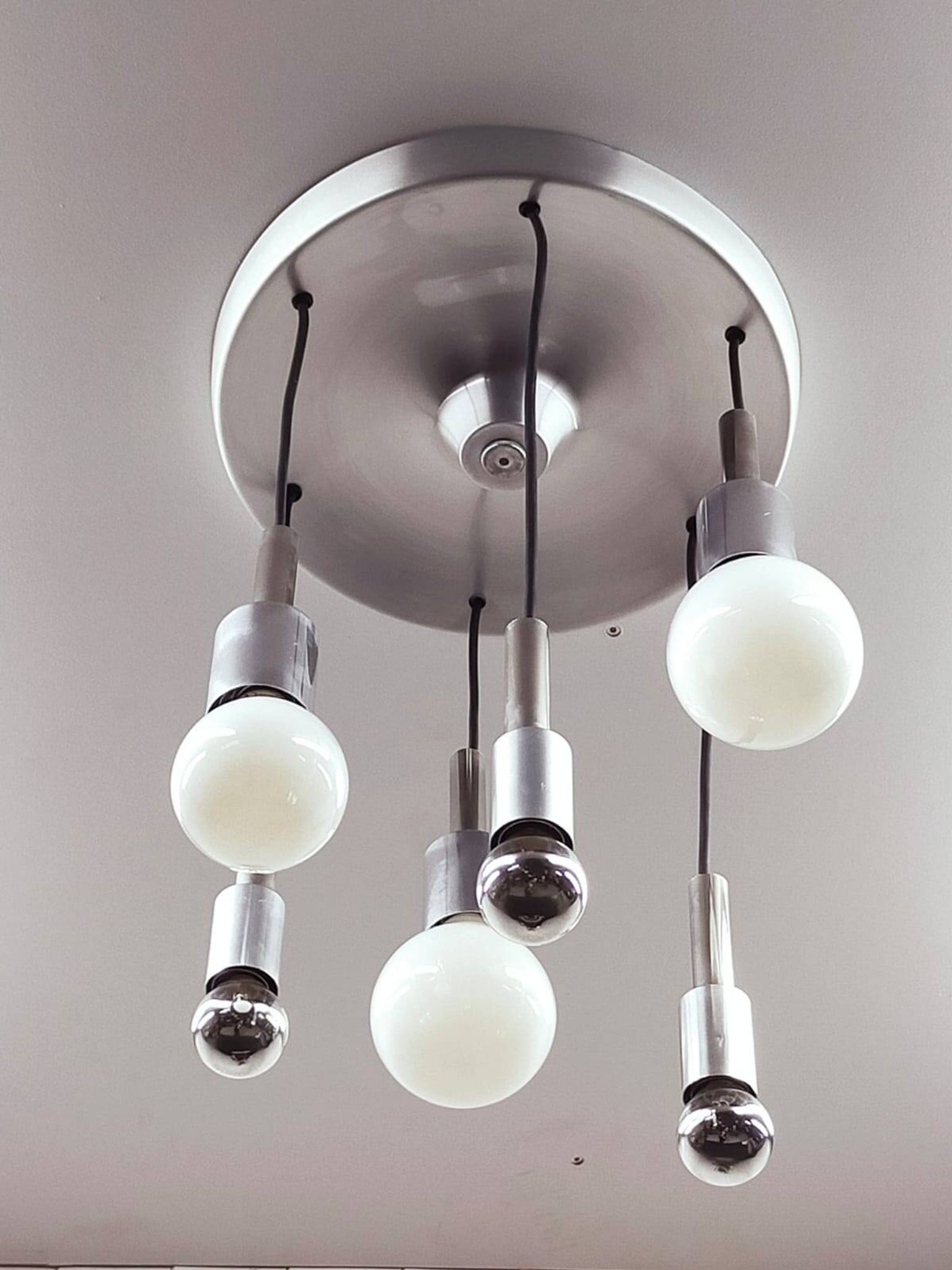 Space age waterfall pendant light