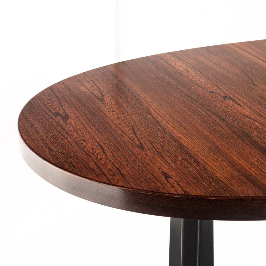 Table à manger avec une rallonge en chêne et bois d'orme, france, années 1970