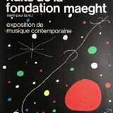 Joan miro, nights of the maeght foundation, 1967. original lithograph poster