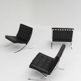 Barcelona chairs by Ludwig Mies van der Rohe for Knoll, 1980s