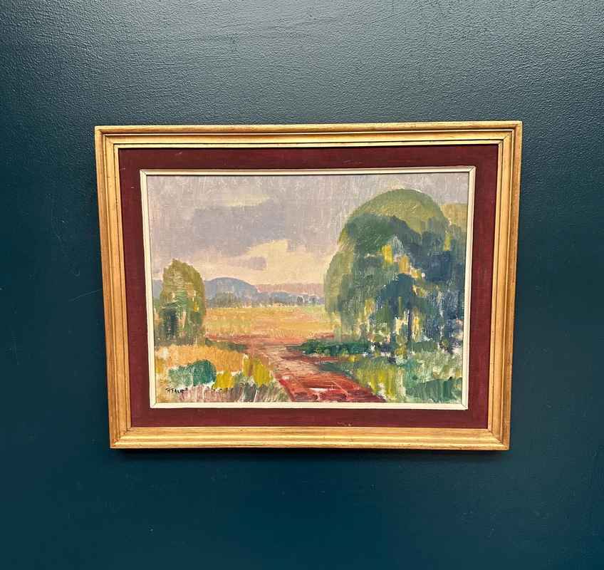 Original Swedish Oil On Canvas – “Landscape” By Ragnar Falk – Signed