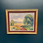 Original Swedish Oil On Canvas – “Landscape” By Ragnar Falk – Signed
