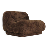 Fauteuil italien vintage marron des années 1970