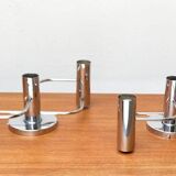 Chrome ceiling or wall lamp Space Age by Gaetano Sciolari for Leola, Germany, 1970s, set of 2