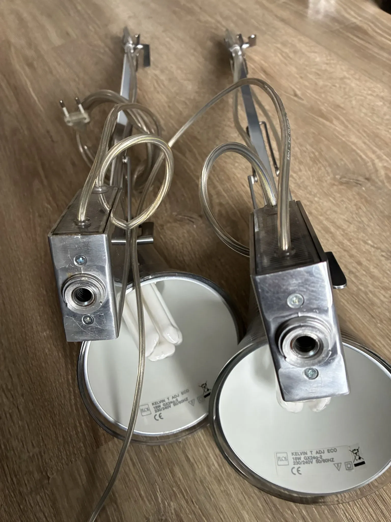Pair of Flos Kelvin lamps by Antonio Citterio, wall-mounted version