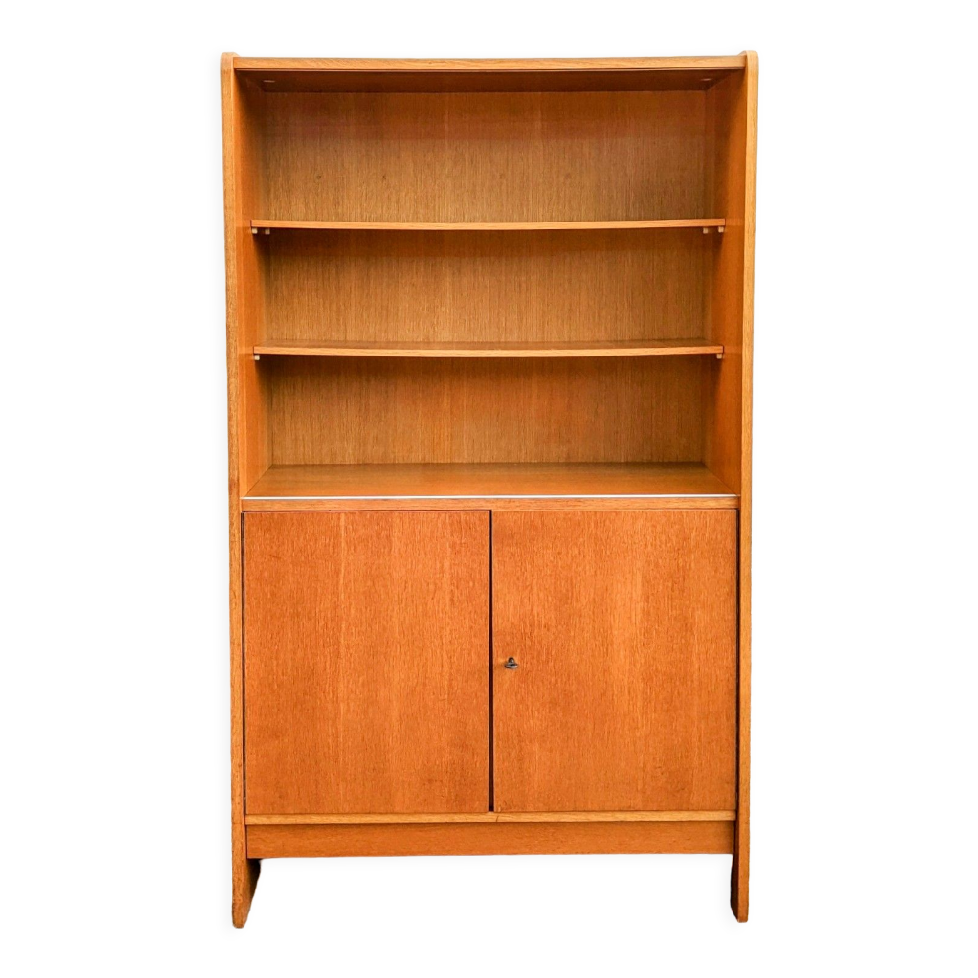 Golden oak bookcase 60s