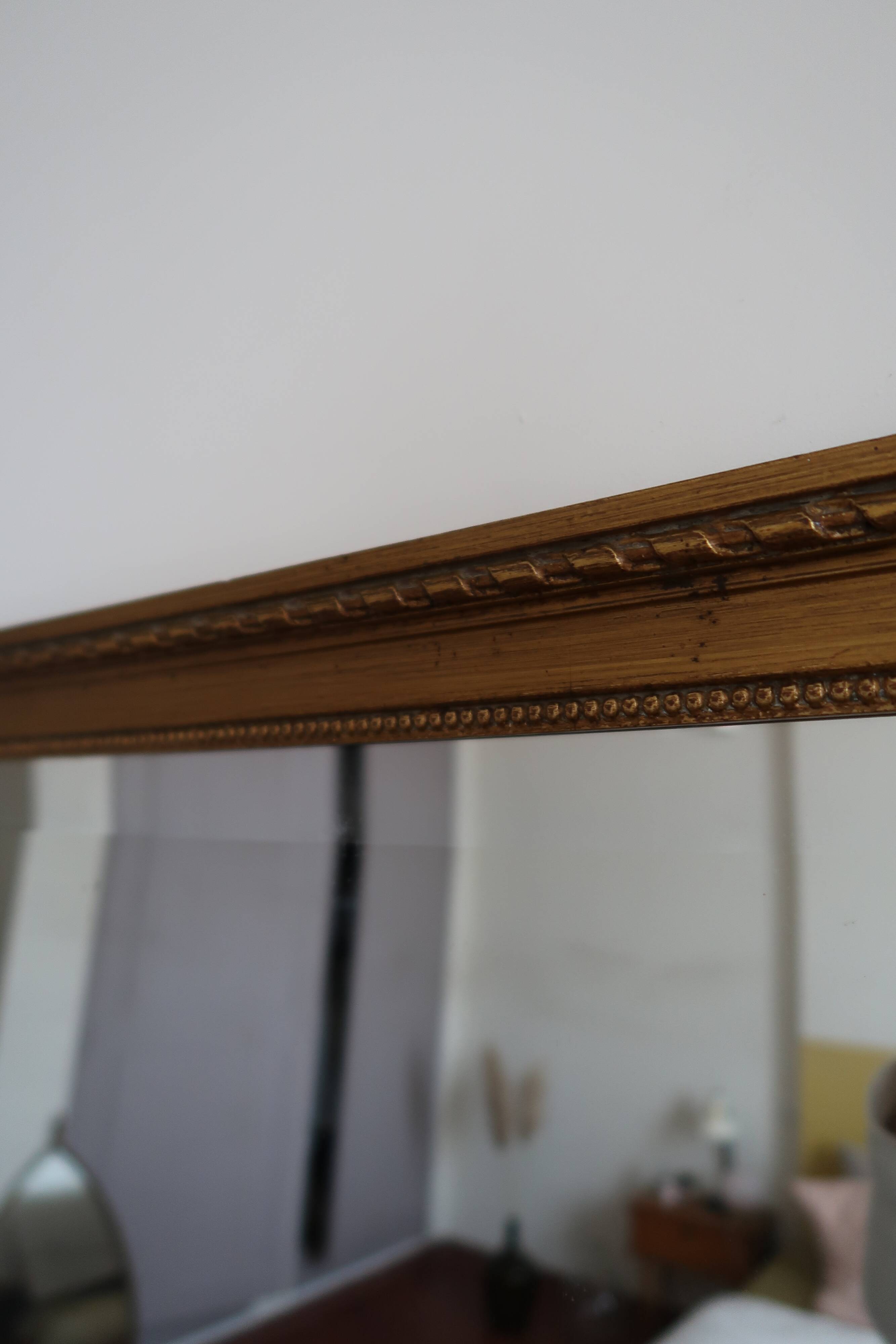 Mirror faceted golden frame - 105x75cm