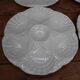 4 vintage off-white oyster plates Sarreguemines 60's
