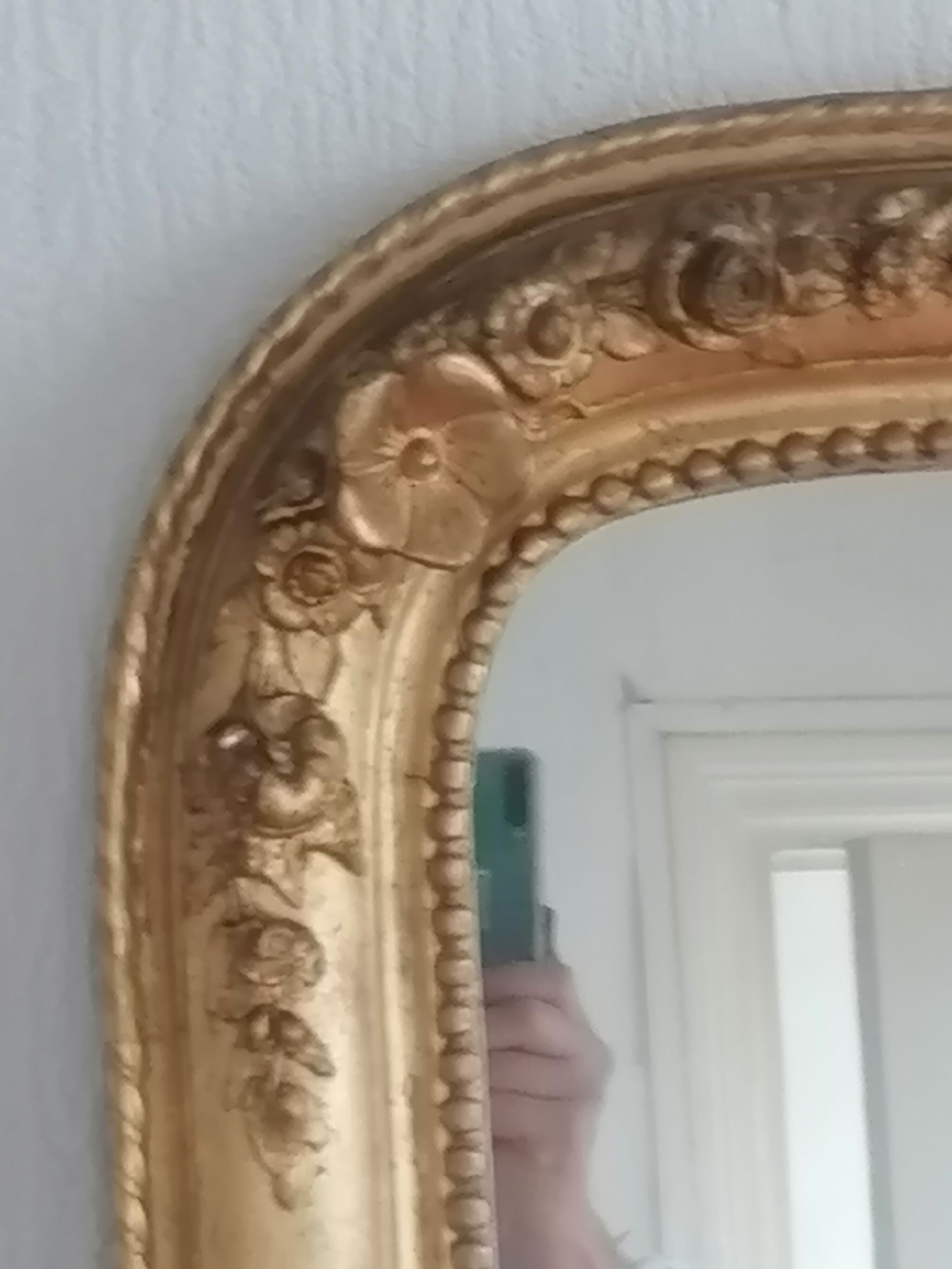 Grand miroir doré. 19ème