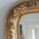 Grand miroir doré. 19ème