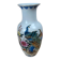 Asian vase decorated with peacock in porcelain