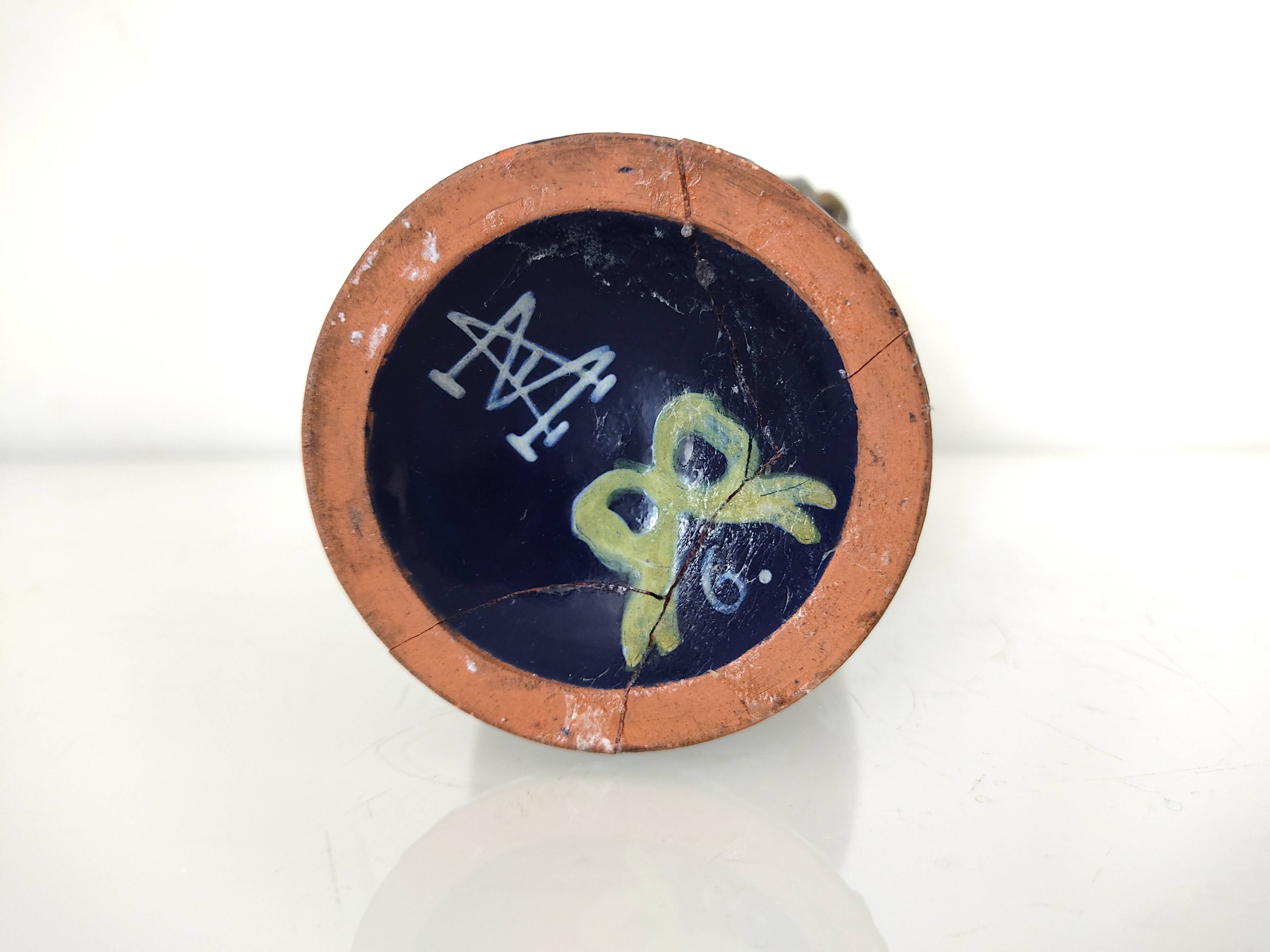 Small blue vase with birds