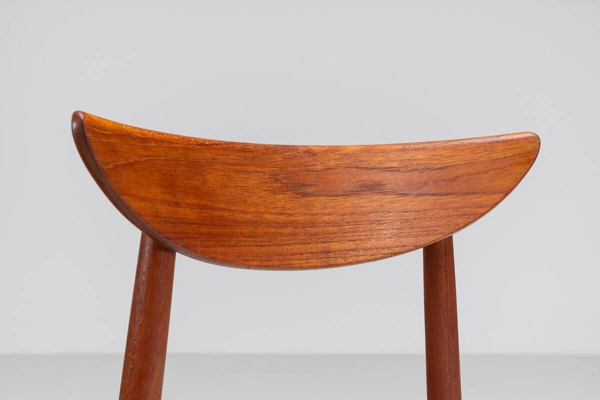 Harry Ostergaard set of eight dining chairs in teak Randers Denmark 1960