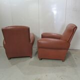 Pair of club chairs, 60s