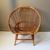 Shell vintage rattan chair