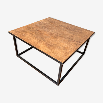 Indus metal and wood style coffee table