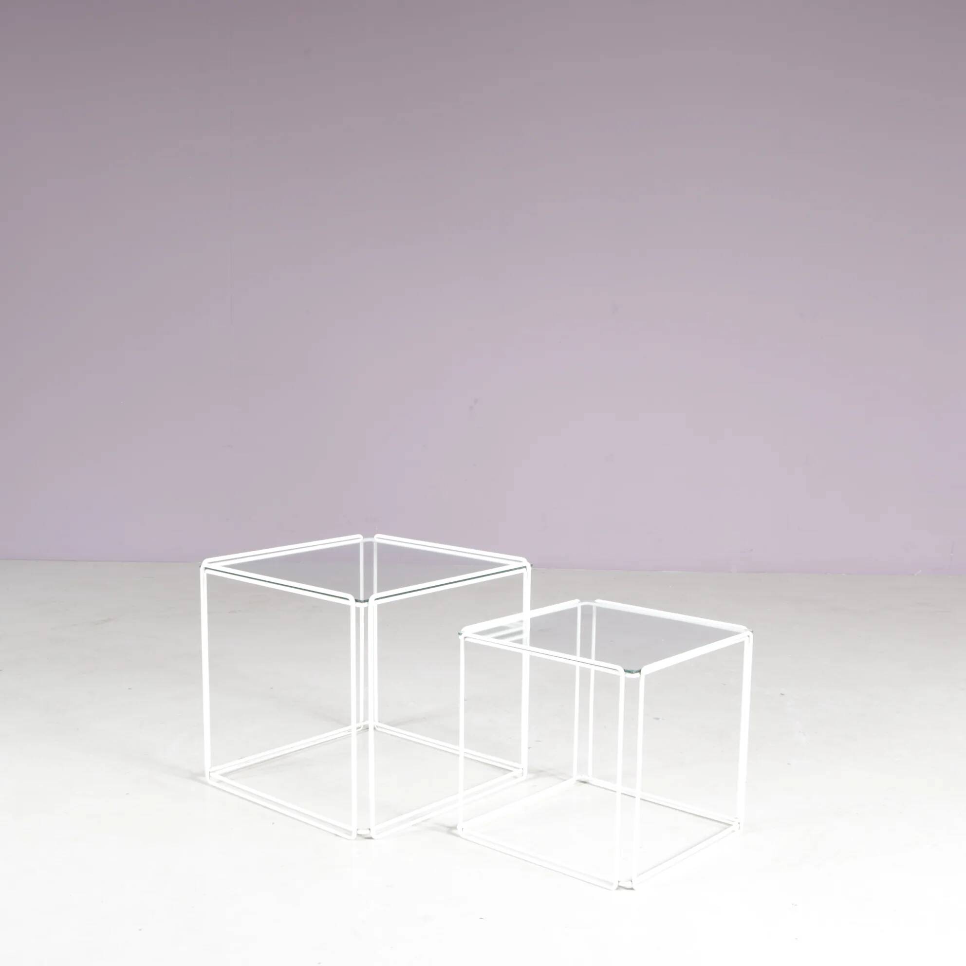 1960s pair of “Isocele” side tables by Max Sauze, France
