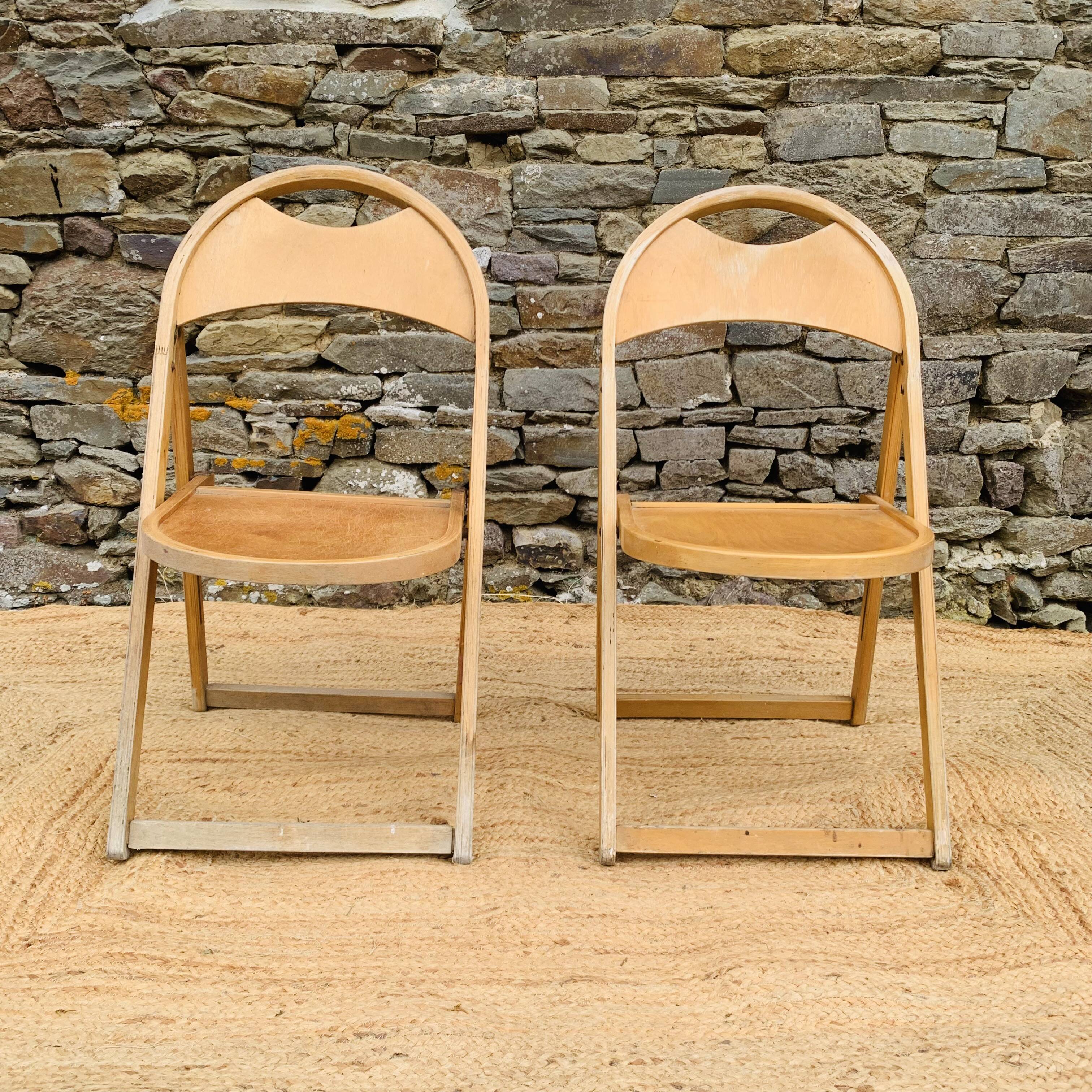 Vintage OTK folding chair pair