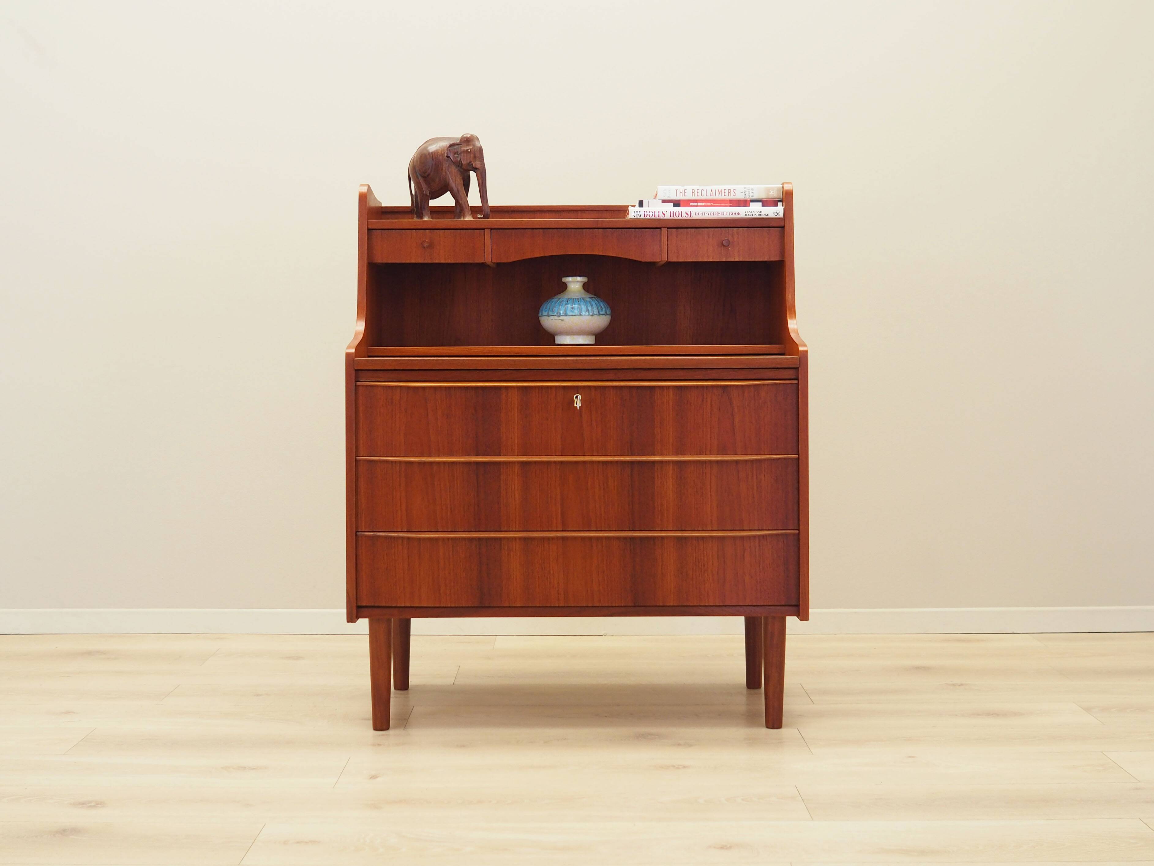 Teak secretary, Danish design, 1970s, production: Denmark