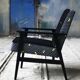 Chair vintage yellow triangles