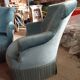 Paire de fauteuils crapauds bleus