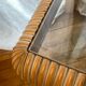 Table basse godrons cérusée 80 vintage