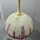 Høyrup Plast Danish pendant lamp, embroidered floral shade, 1960s