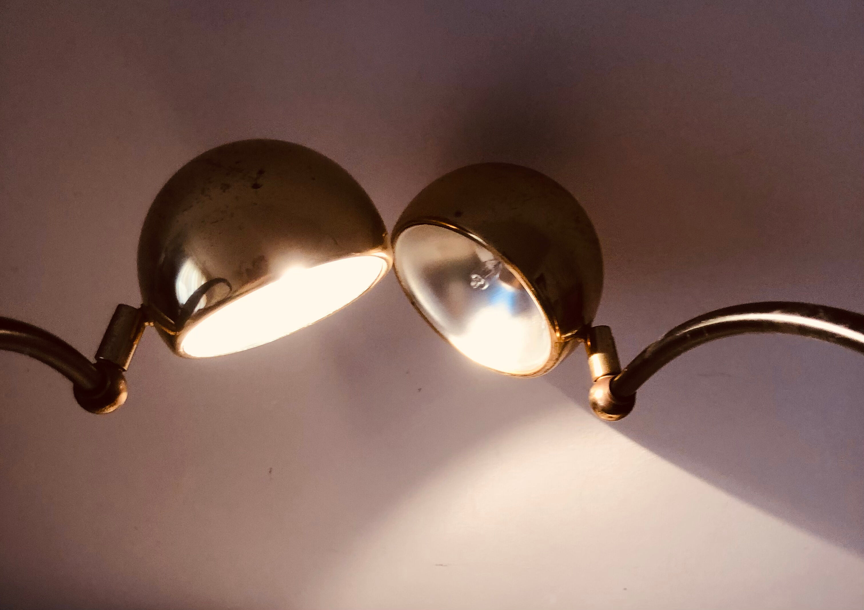 Pair of vintage German bow lamps 60s/70s