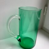 Pichet en verre vert années 70
