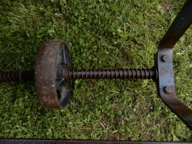 Vintage industrial coffee table antique marble trolley