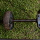 Vintage industrial coffee table antique marble trolley