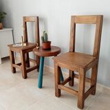 Antique chairs in solid walnut