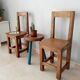 Chaises anciennes en noyer massif