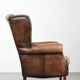 Unique large sheepskin Chesterfield wingback armchair in English style