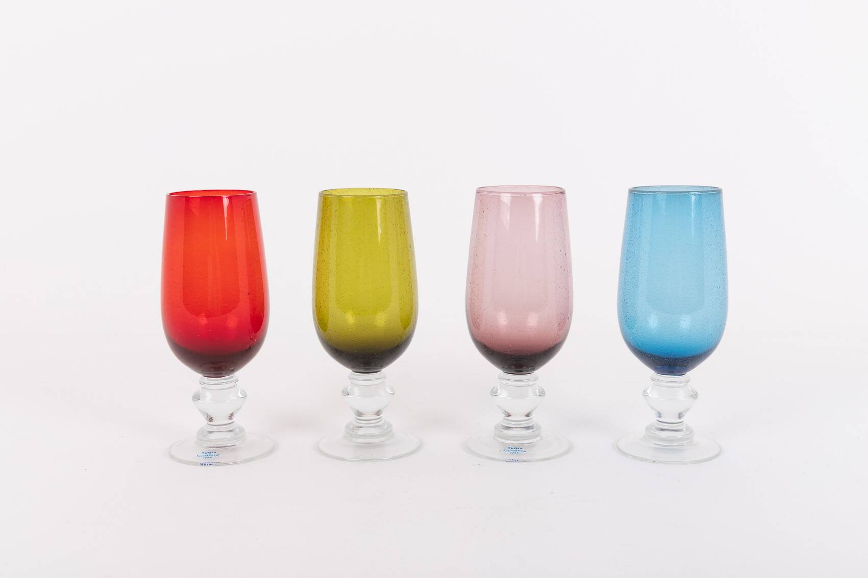 Set of 4 vintage glasses from Andrea Fontebasso, Italy 1980’s