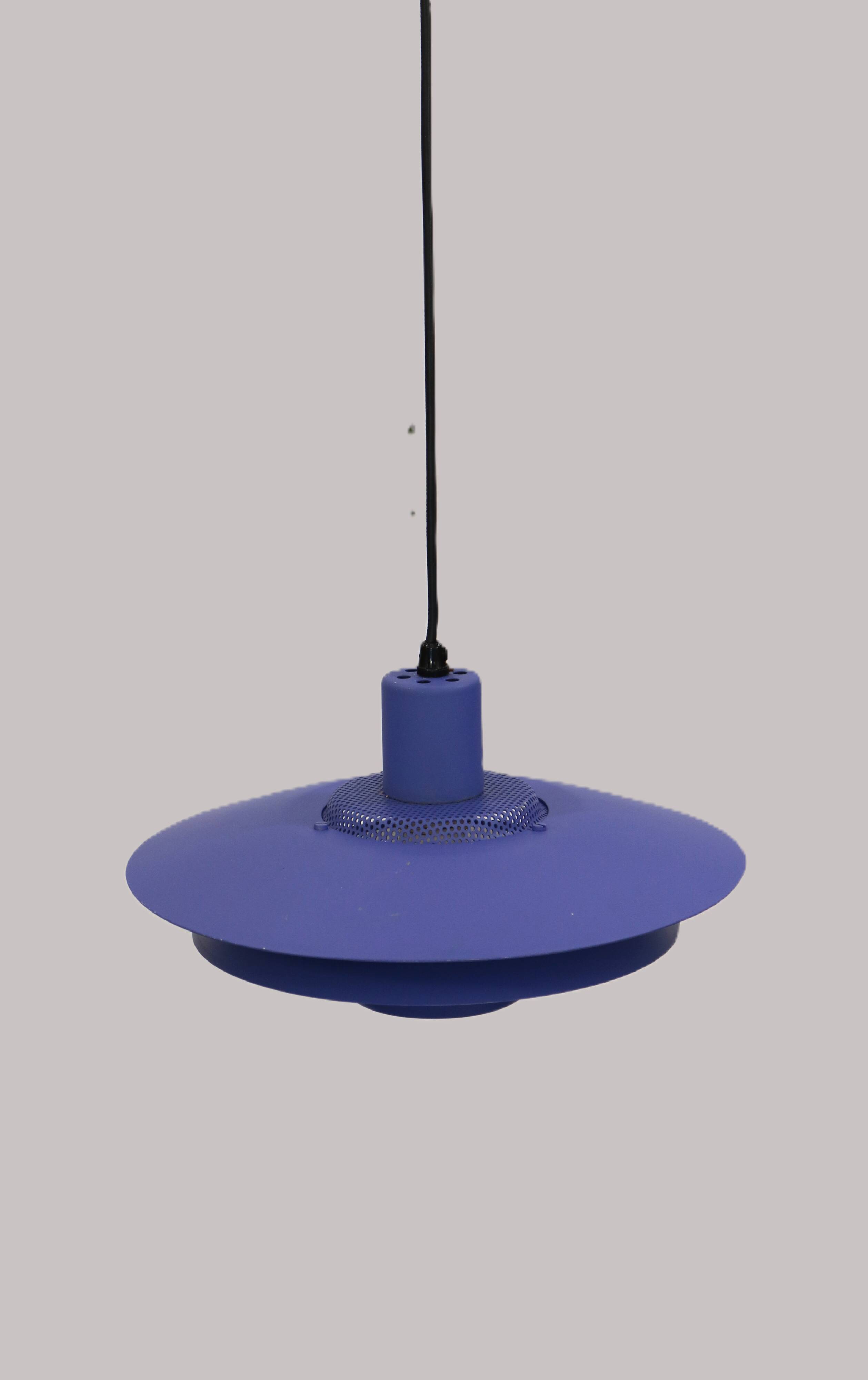 Blue coloured top design lamp by Jeka Metaltryk - Model Viola type 3013-P -
