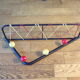 Vintage coat racks wooden balls with scoubidou shelf