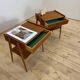 Paire de tables de chevet en teck par AB Carlström, 1960