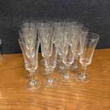 Service de verres à pieds en verre gravé