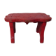 Old wooden bench red vintage vermilion