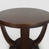 Table, round Art Deco side table in Mahogany, 1930s