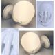 Applique main céramique et opaline blanche années 80 estampillée