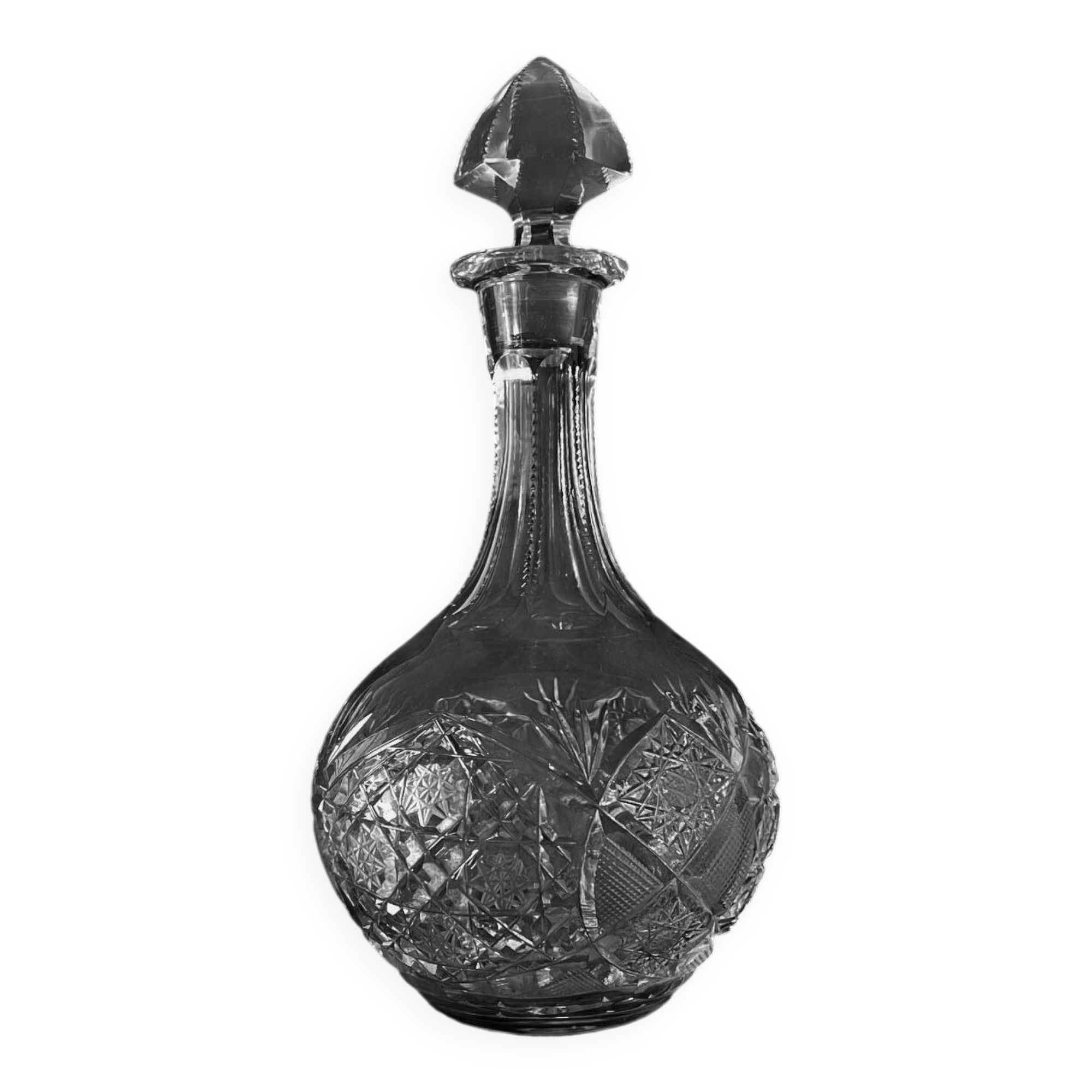 Vintage Cut Crystal Glass Carafe, 1960