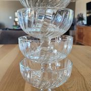 4 transparent glass ice cream bowls - Luminarc