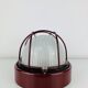 Prisma industrial bulkhead wall light, red, vintage