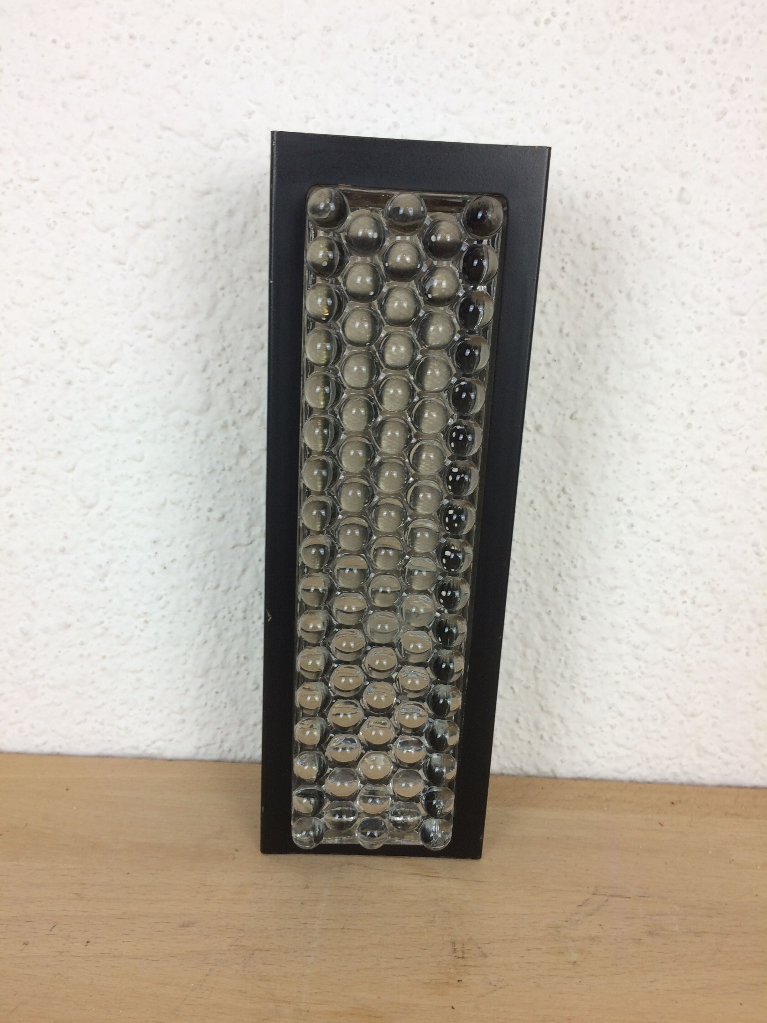 Wall lamp 50s, metal and molded glass