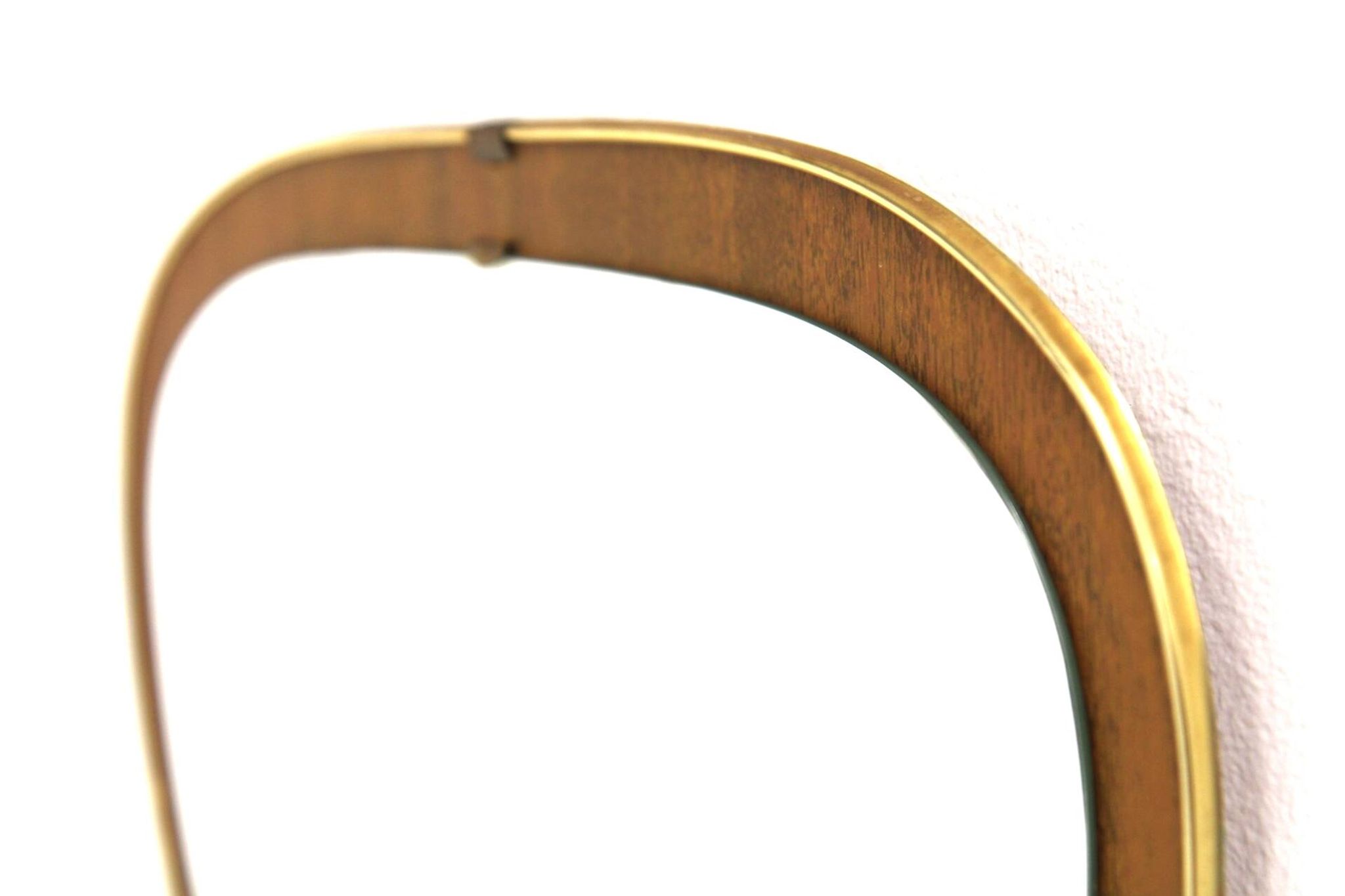Miroir scandinave en teck, 37x34cm, Suède, 1960