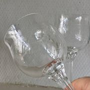 Lot 5 Verres à pied en cristallin sérigraphie transparent