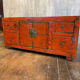 Chinese antique low cabinet 4 drawers + 2 doors